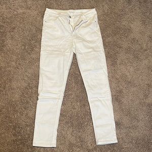 Risen White Skinny Jeans, Size 31